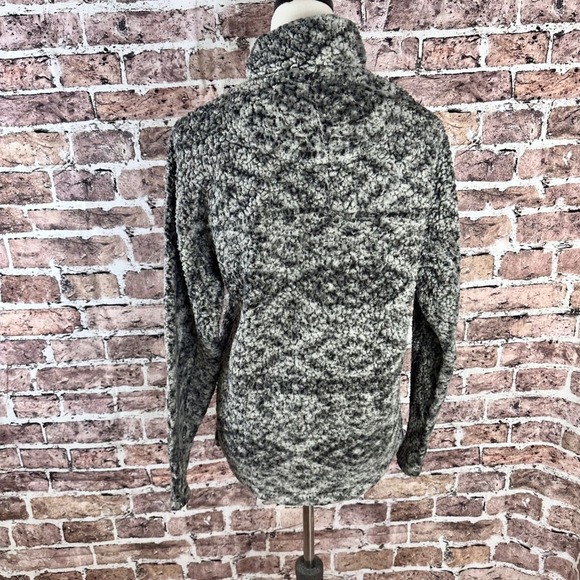 True Grit Sherpa Fleece Quarter Zip Pullover Women's Size M Gray Black - Picture 6 of 14